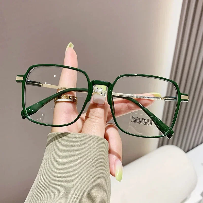 Fashion Myopia Glasses for Women Men Square Transparent Eyeglasses Retro Minus Diopter Eyeglasses Optical Prescription