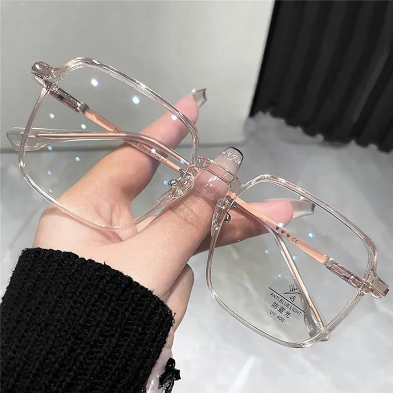 2024 Reading Glasses Anti Blue Light Presbyopia Eyewear High-definition for Men and Women Trendy Fashionable Transparent Frame