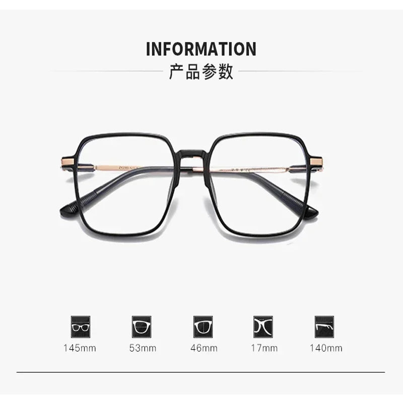 Fashion Myopia Glasses for Women Men Square Transparent Eyeglasses Retro Minus Diopter Eyeglasses Optical Prescription