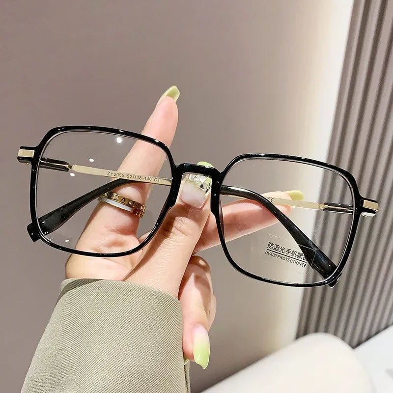 Fashion Myopia Glasses for Women Men Square Transparent Eyeglasses Retro Minus Diopter Eyeglasses Optical Prescription