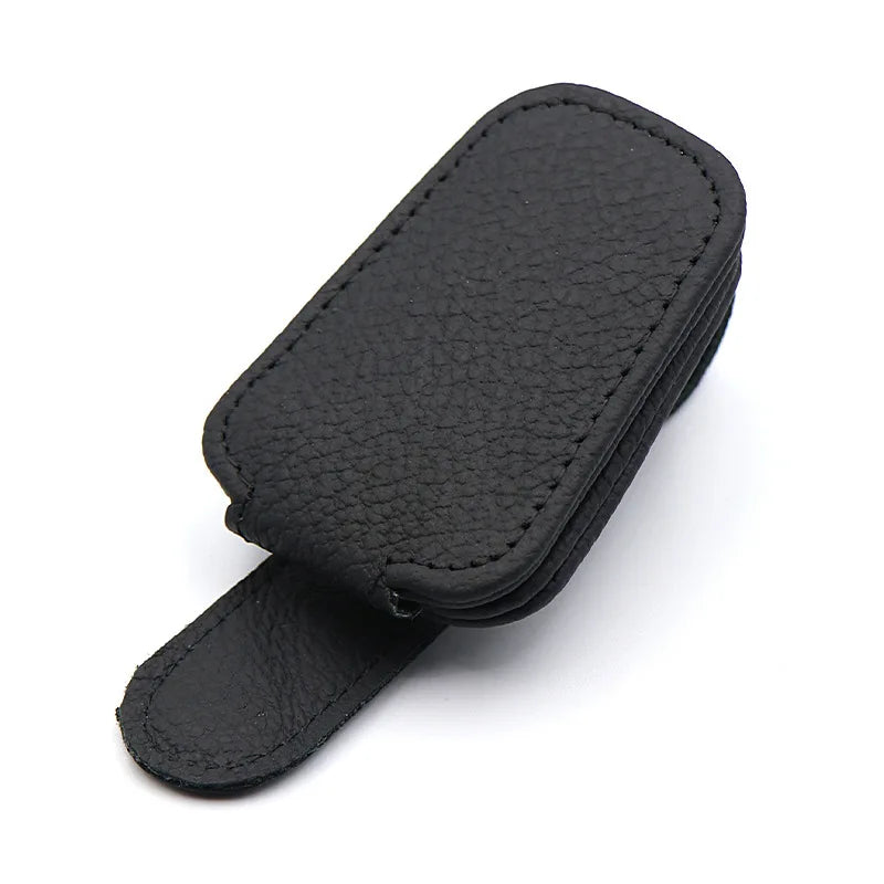 1 Piece of Car Sun Visor Frame - Magnetic PU Leather Sun Visor Frame and Ticket Clip - Car Sun Visor Accessories