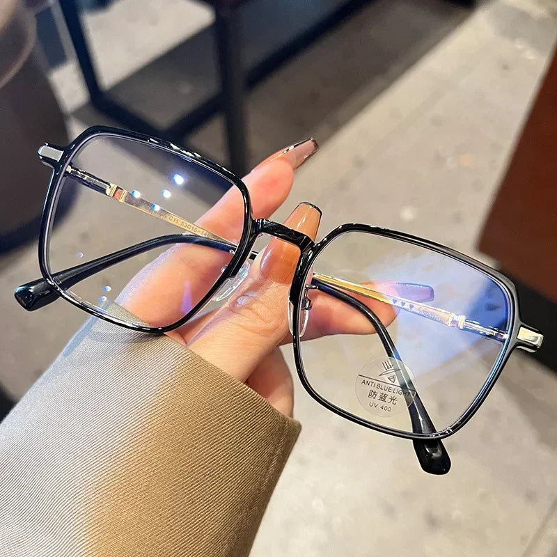 Fashion Myopia Glasses for Women Men Square Transparent Eyeglasses Retro Minus Diopter Eyeglasses Optical Prescription